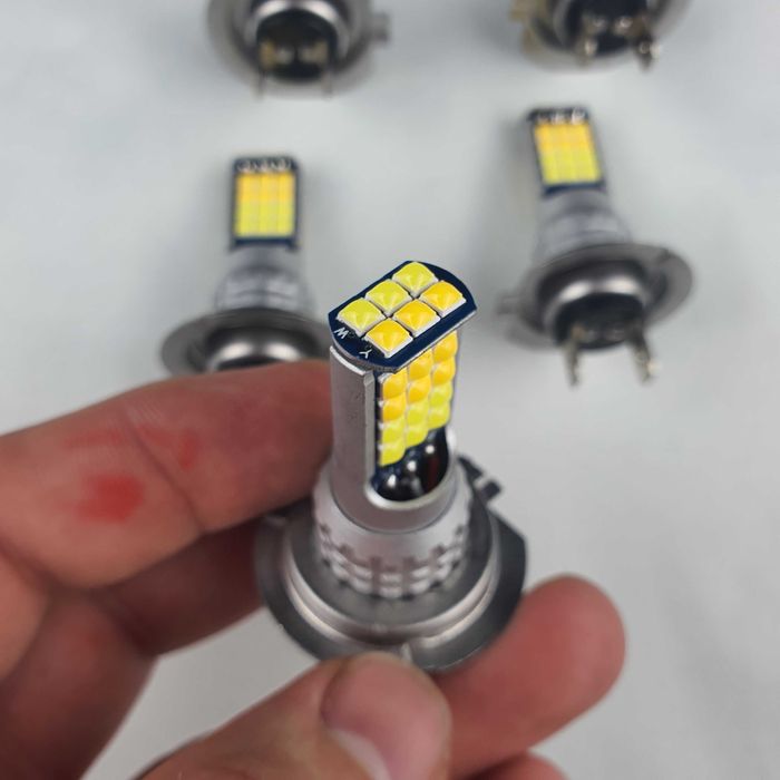 Set 5 Buc-Faza Scurta-Lunga-BEC LED H7-6000Lm-BICOLOR:3000k/6000K-ATV