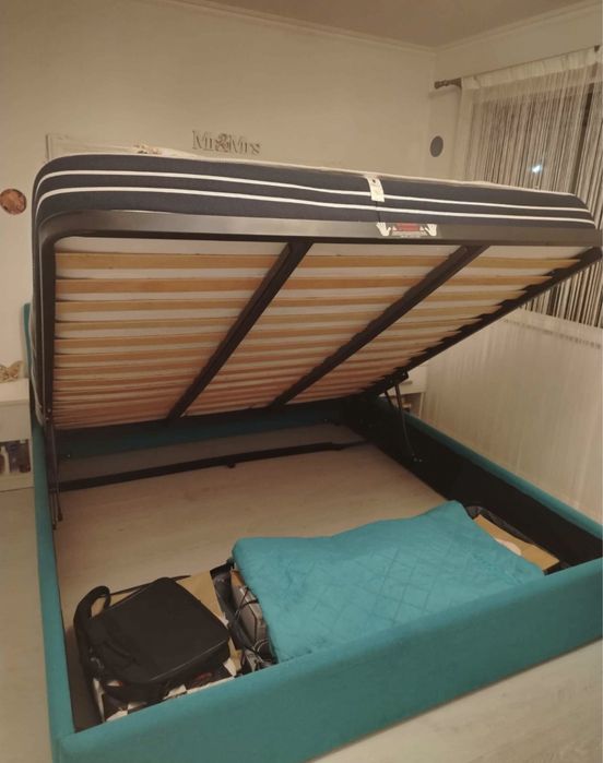 Pat SH Bleu cu somiera +saltea