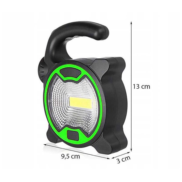 Мощен фенер с LED осветление с батерии, ръчна лампа водоустойчива