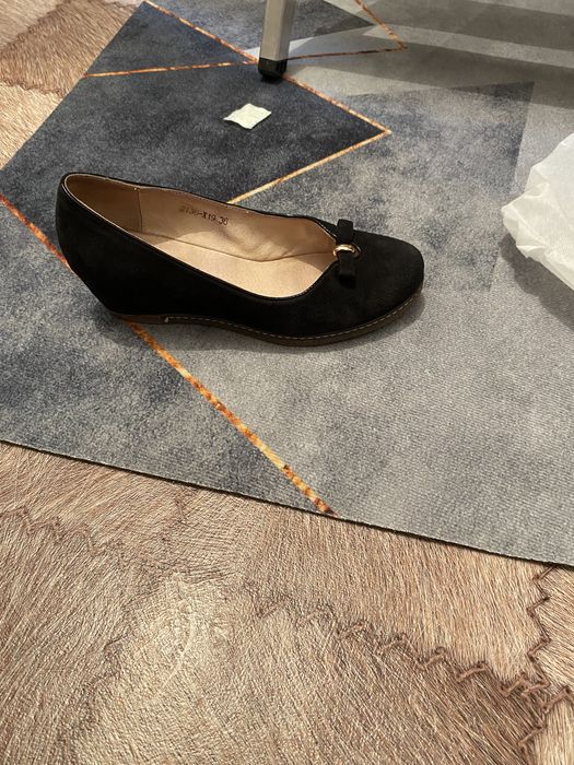 Туфли замшевые черные .