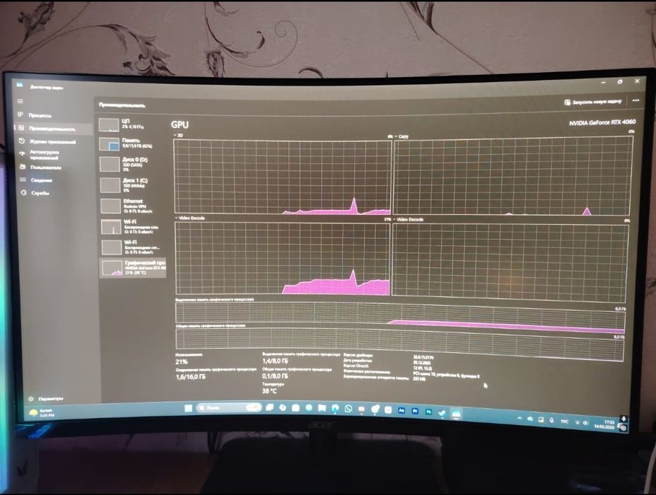 Видеокарта RTX 4060 zotac