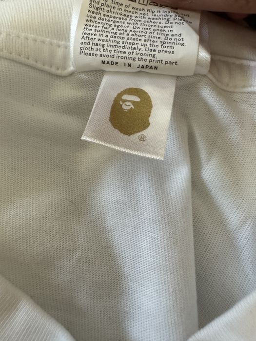 Тениска BAPE x Comme des Garçons – бяла, размер L, чисто нова