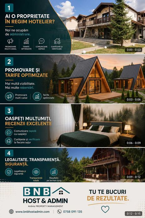 Administrare Case/Vile în Regim Hotelier - Valea Prahovei
