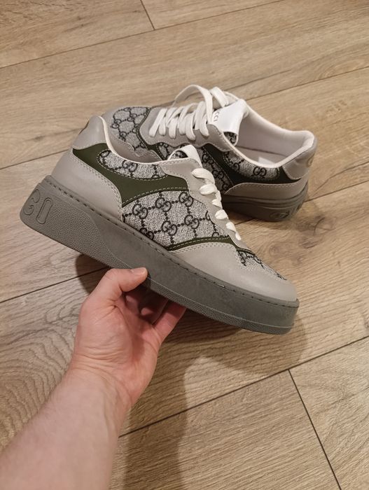 Adidasi/Sneakers Gucci Model Nou – Combinație Gri/Verde