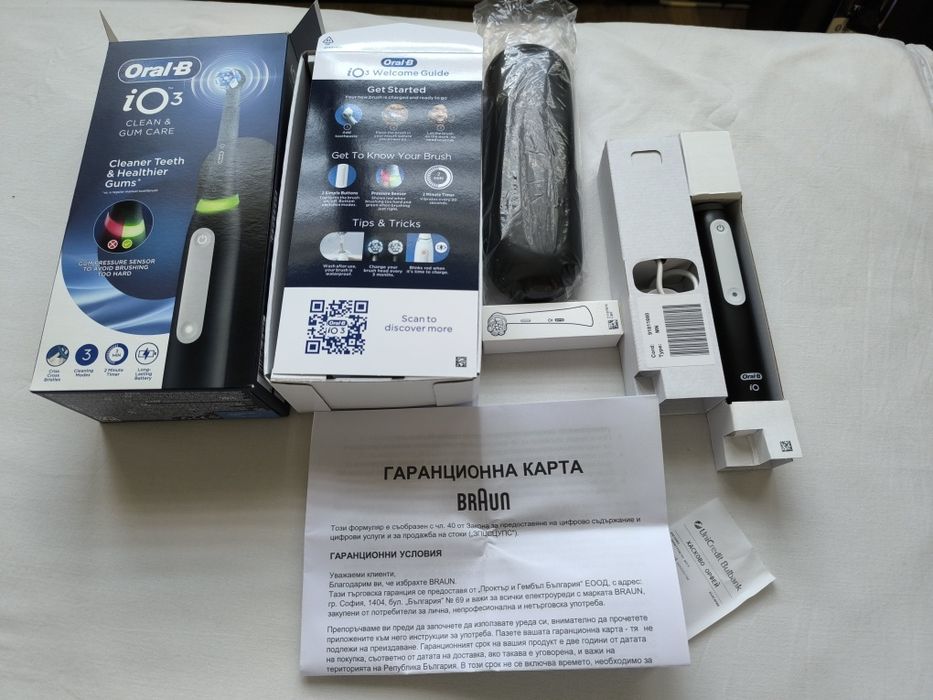 Електрическа четка за зъби Oral B  IO S3 BLACK 6/15/6