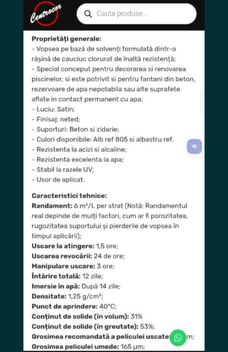vopsea de calitate profesionala pentru piscine