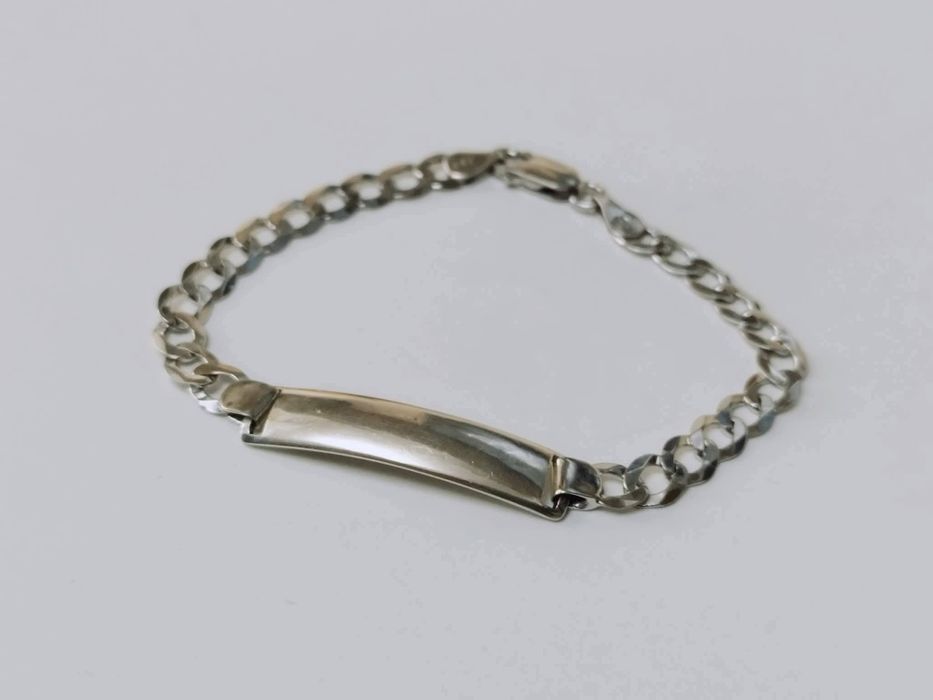 Veche bratara  masiva din argint de 925, FBM