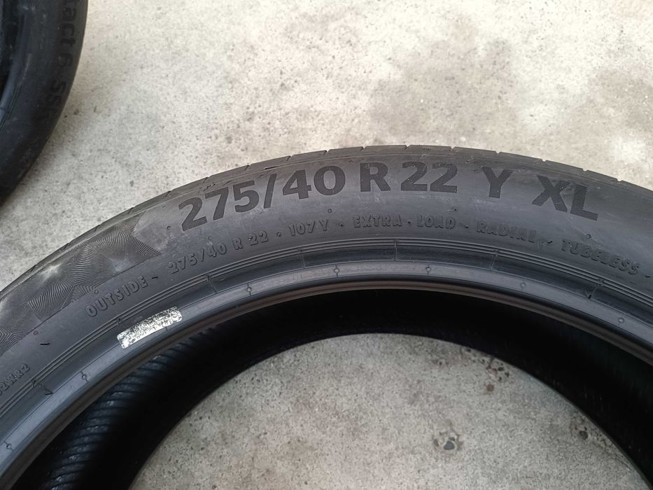 Doua anvelope vara 275 40 22 Continental PremiumContact 6 run flat
