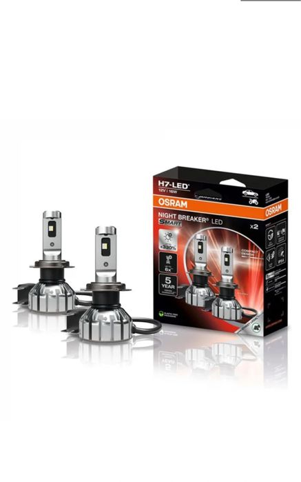 Set 2 H7 Osram Night Breaker Smart LED omologare RAR Street Legal