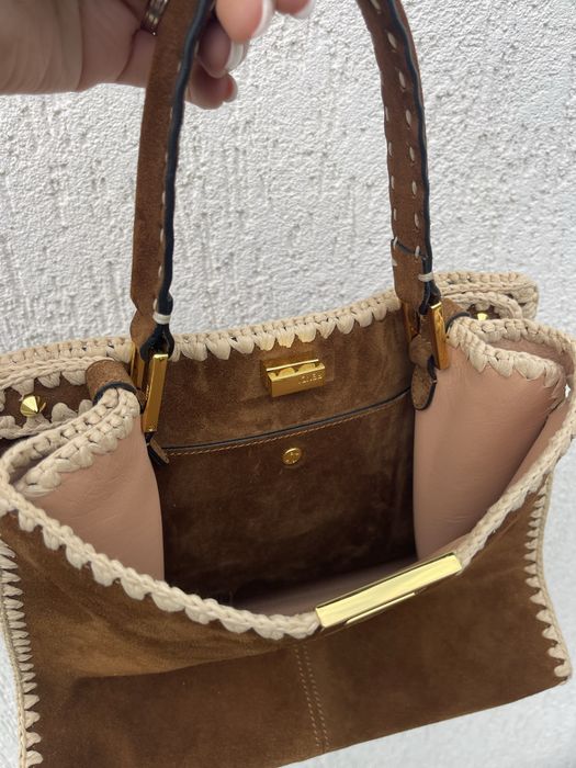 Geanta Fendi piele suede
