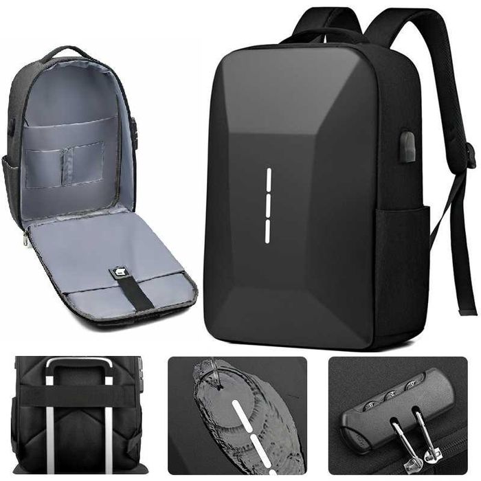 Водоустойчива раница за лаптоп с дизайн против кражба