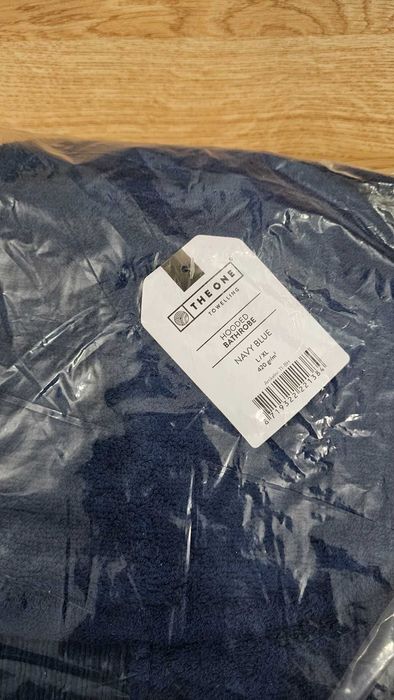 Halat baie navy blue Denim sau alb, L-XL, 100% bumbac