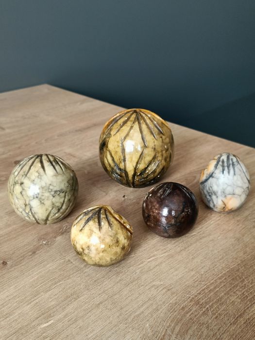 Set bufnițe onix sculptate manual