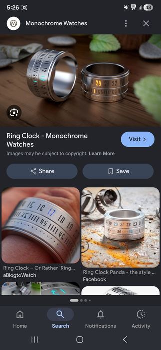 Ring Clock колекционерски оригинален часовник пръстен