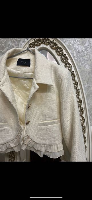 Двойка из твида бежевый