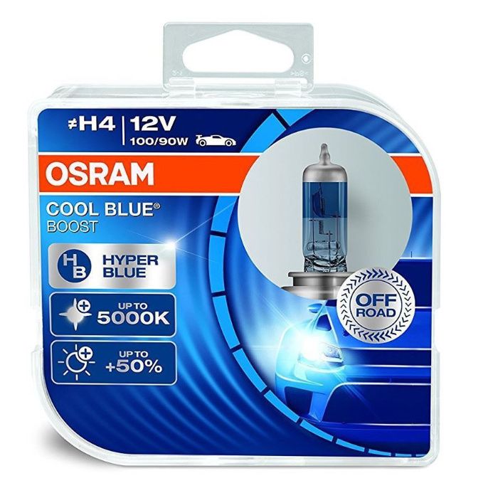 Комплект 2 халогенни крушки Osram H4 Cool Blue Boost +50% 12V, 100/90W