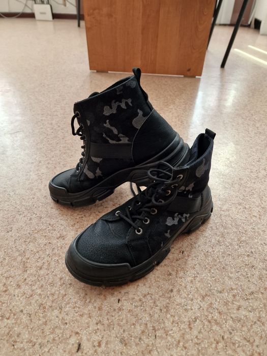 Мужские ботинки комуфлированные