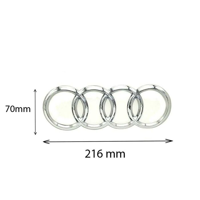 емблема задна емблема Ауди Audi Q3 Q5 Q7 A6 A8 SQ5 216mm сива