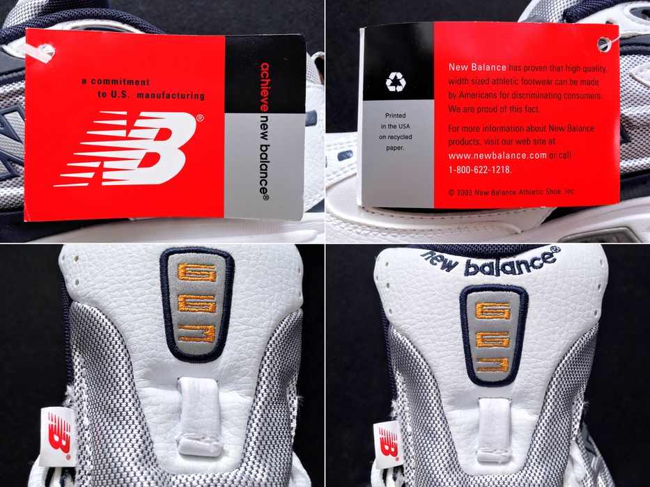 VINTAGE 2003 Made in U.S.A. New Balance® 663 Trainers — 8½ 4E (27.0)