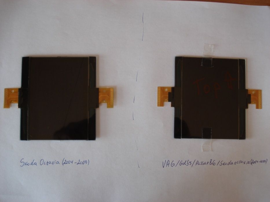Дисплей Skoda octavia,vw golf 5,vw passat b6... Full fis с два лентови