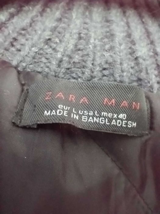 Мъжко зимно яке с качулка и вълнени ръкави