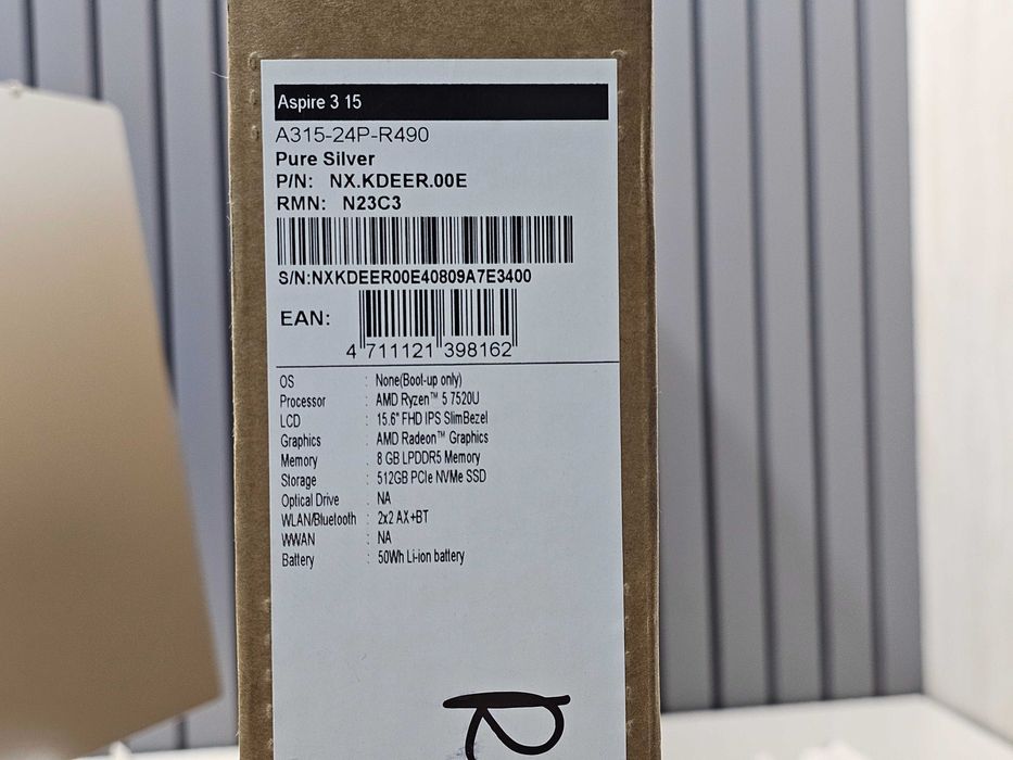 ПРОДАМ Acer A315-24P Ноутбук Ryzen™5-7520U/8GBD5/512SSD/15.6"iPSFullHD