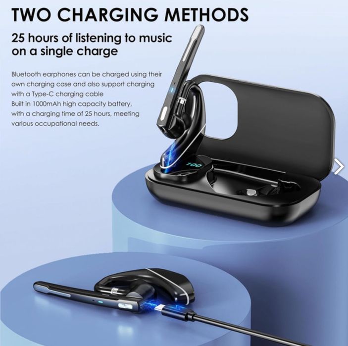 Casca Call Center Bluetooth Techsuit Hearyo A6L, Neagra