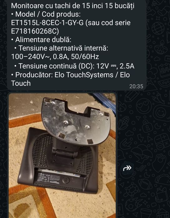 Monitor touch-screen 15'