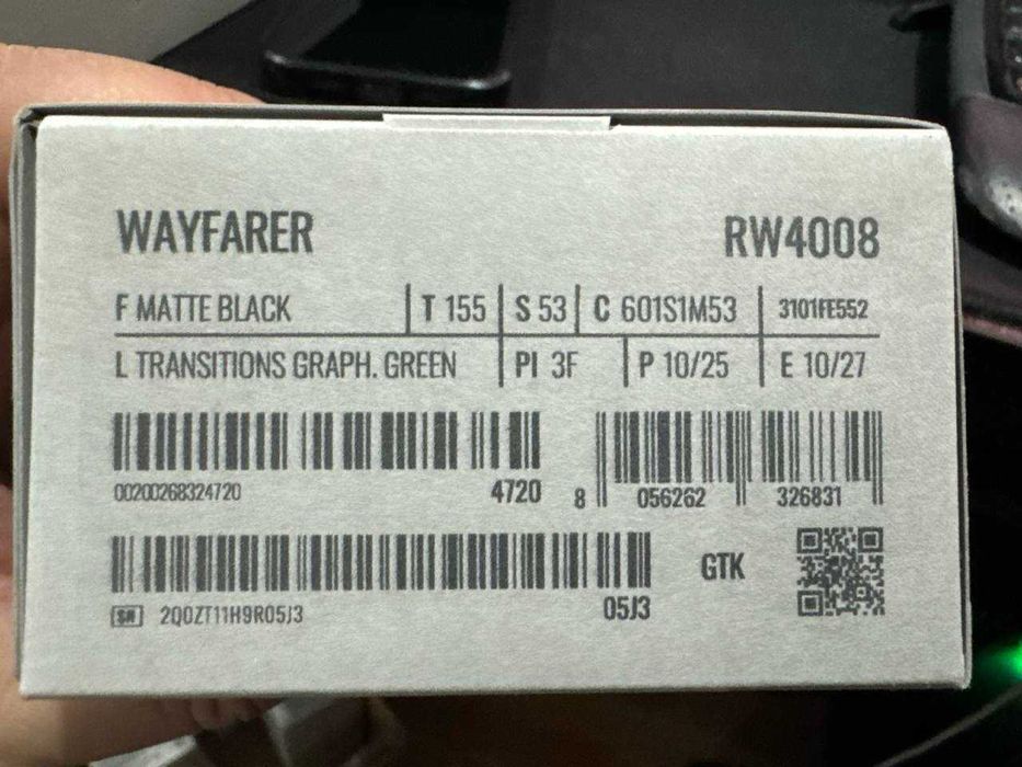 Ray-Ban Meta Wayfarer Smart Glasses Wayfarer Transition Lens/Хамелеон!