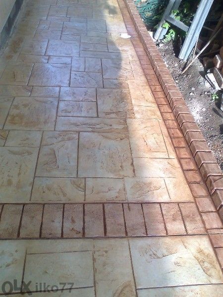 Щампован бетон, подова настилка