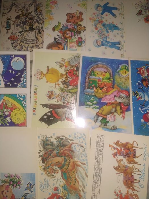 Новогодние открытки СССР. Чистые.