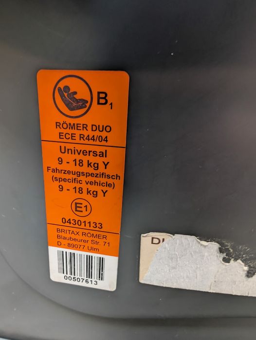 Scaun auto copii Britax Romer Duo 9-18 kg