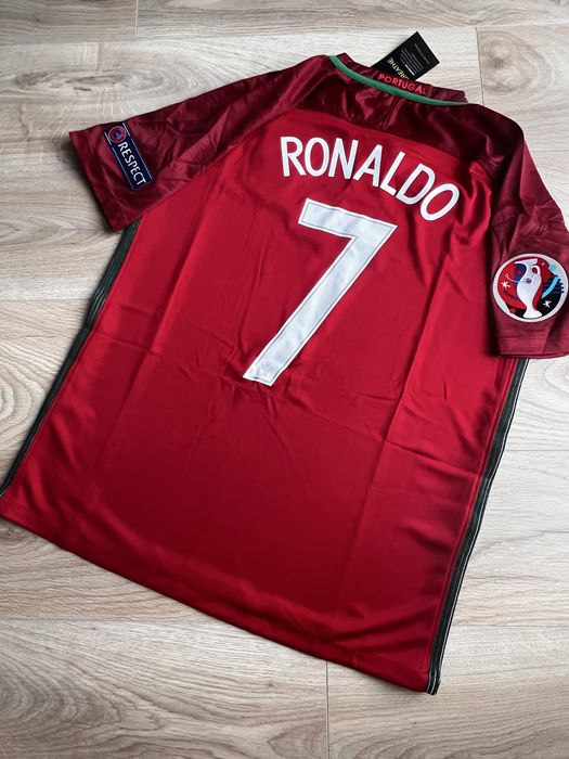 Tricou de fotbal Nike nationala Portugaliei Cristiano Ronaldo CR7 Euro 2016 Marime M