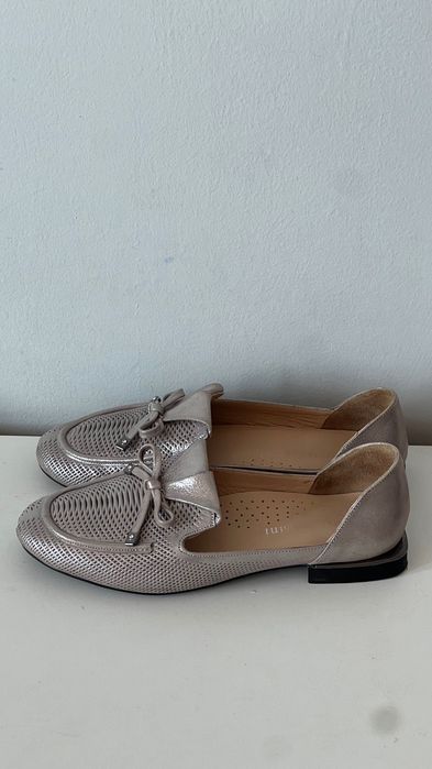 Mocasini/Loafers noi Flavio Passini din piele naturală, mărimea 37