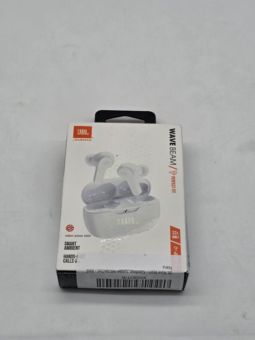 Casti audio in-ear JBL Wave Beam, True Wireless, Bluetooth, Deep Bass, Alb, SIGILATE