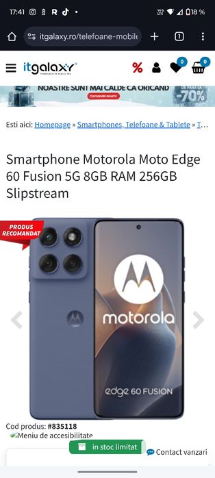 schimb cu iPhone Motorola edge 60 fusion