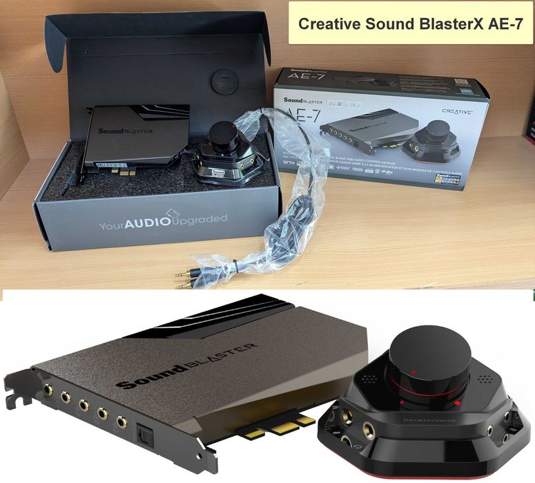 5 модела Creative PCI e звукови карти Audigy FX V2 Audigy RX Sound Blaster Z SE AE 5 Plus AE 7 Разопаковани Продукти с Гаранция