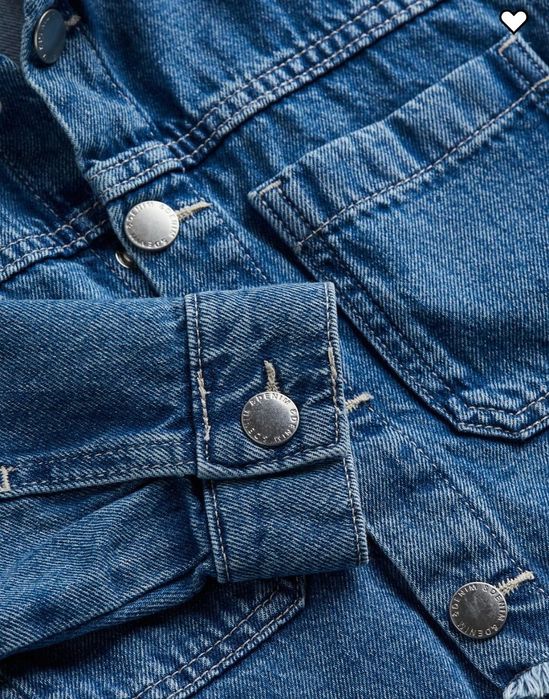 Jachetă din denim cu margini rupte H&M