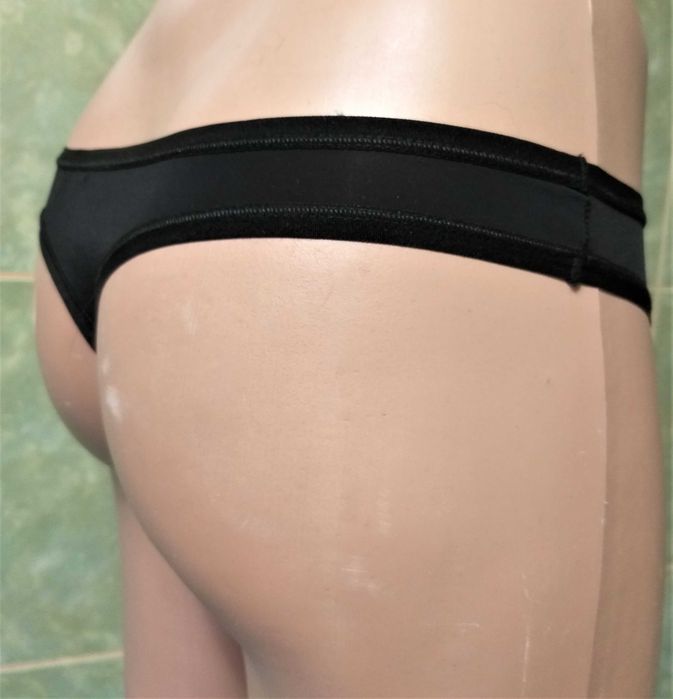 Chiloti tanga sexy/senzuali fete/femei semitransparenti negru mar. S (noi)