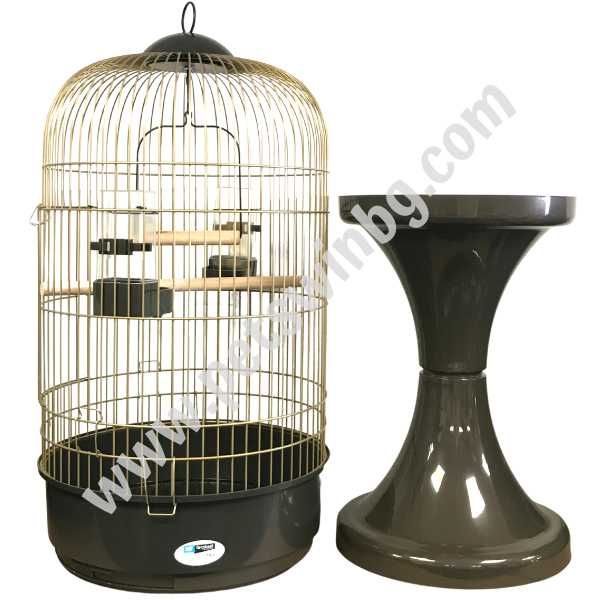 Клетка за Птици - със Стойка - 53/165см - Златист цвят- Ferplast Max 6