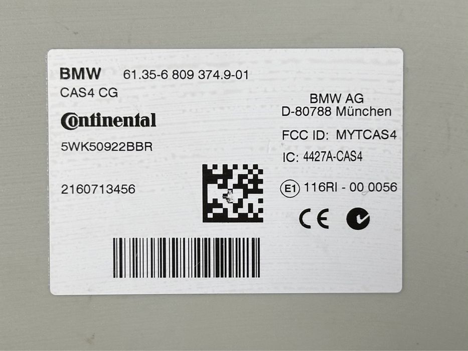 CAS 4 BMW X3 F25, X4 F26 : 9367376 / 6809374