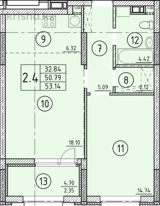 Продам 2-х ком квартиру