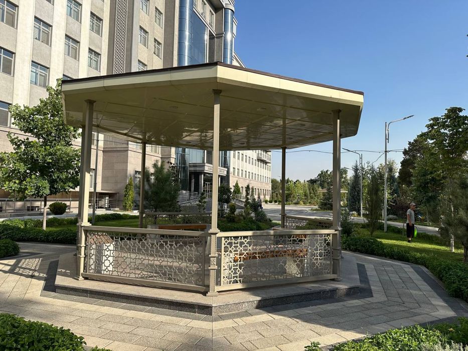 Besedka naves matal konstruksiya reshotka qilamiz