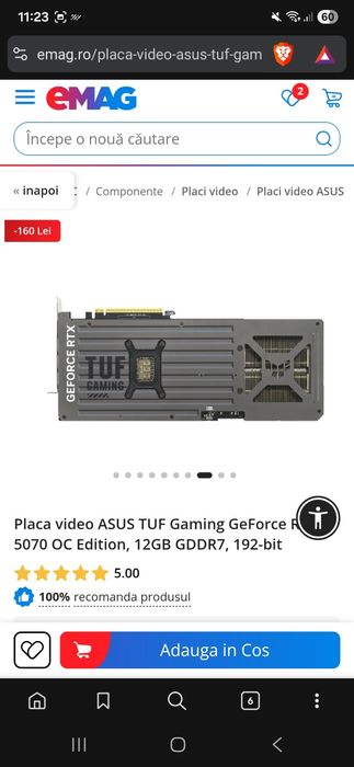 GeForce RTX 5070 OC Edition, 12GB GDDR7