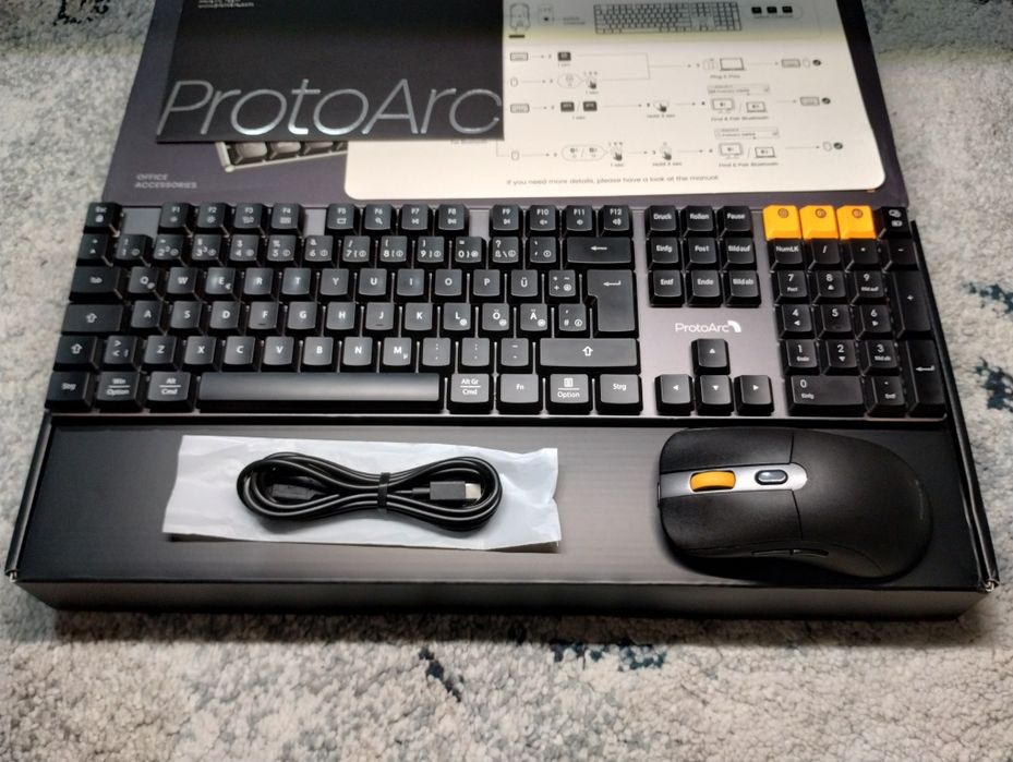 Set tastatura profesionala și mouse ProtoArc KM310