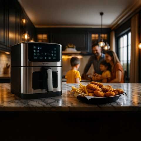 Фритюрник с горещ въздух Air Fryer Ruhhy 25512, 8л, 10 програми