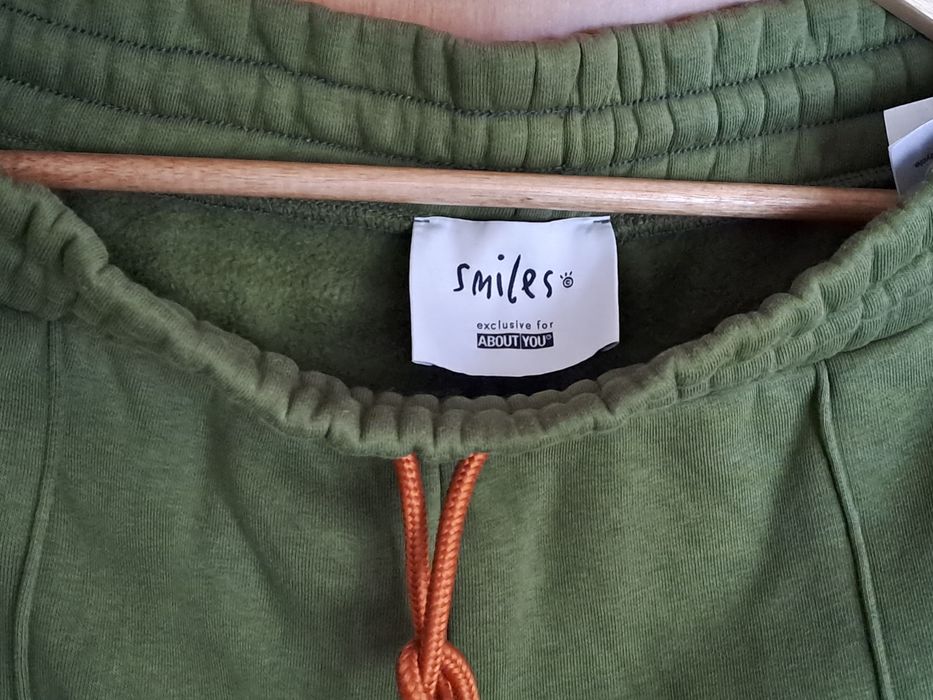 Smiles regular Pantaloni ediz largi unisex material moale,grosi, iarna