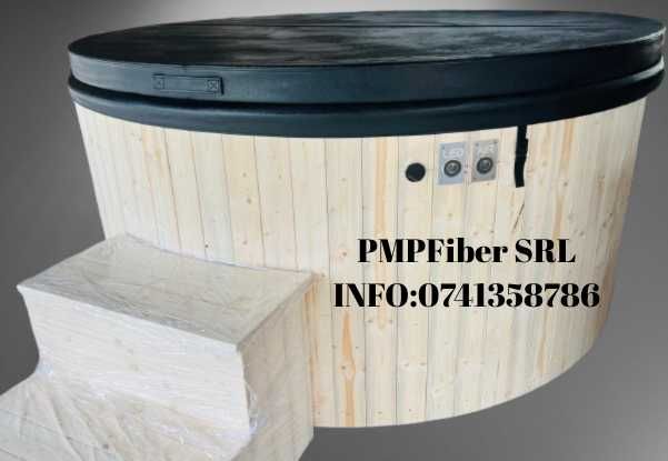 Ciubăr din fibră de sticlă 10prs –LED, aeromasaj