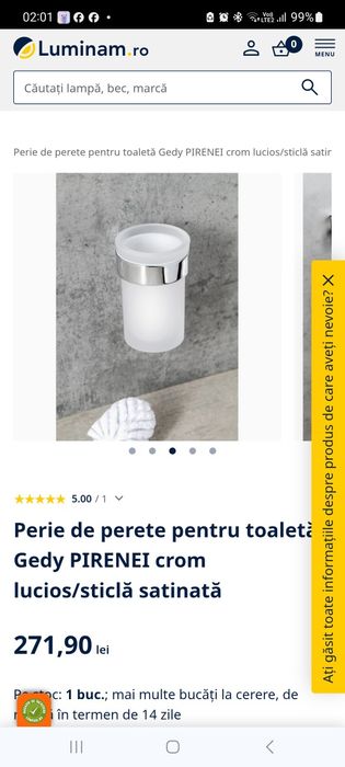 Perie de baie cu suport de sticla