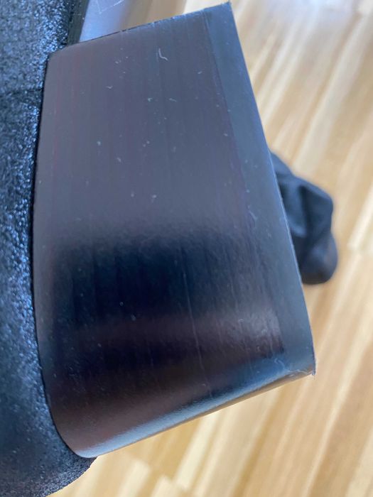 Musette - Cizme cowboy boots - din piele intoarsa, neagra sclipitoare